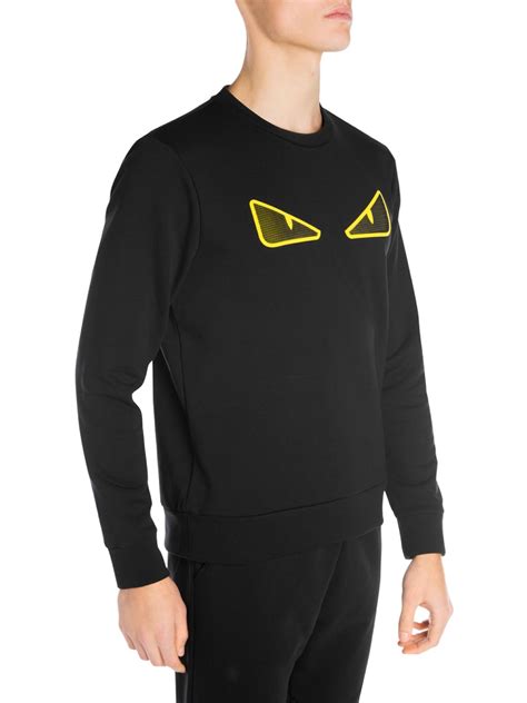 fendi fluorescent eyes graphic sweatshirt|Fendi hoodie for men.